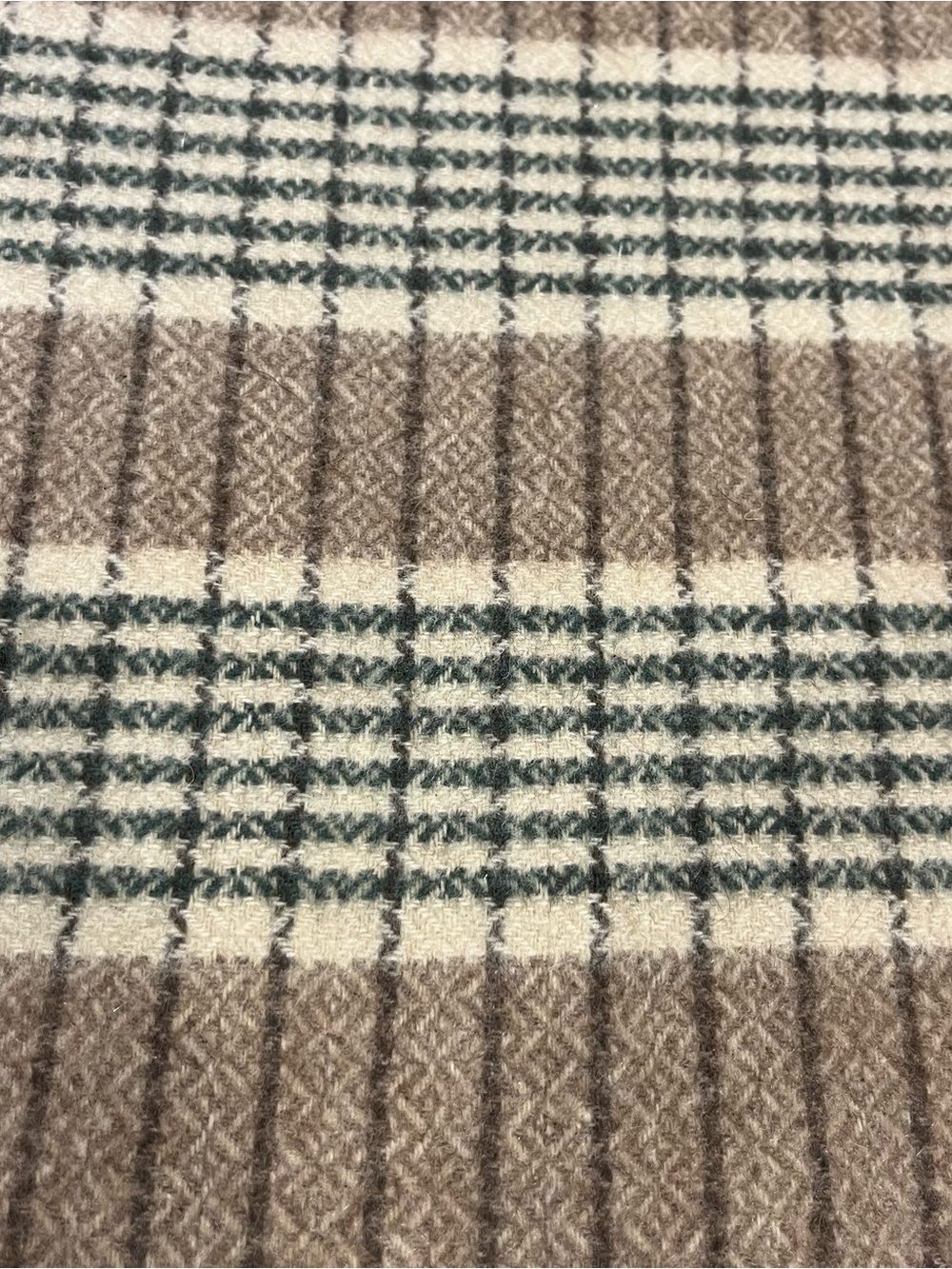 Echo Made In West Germany 100% Cashmere Striped Fringed Scarf Cozy Minimalist - Picture 3 of 6